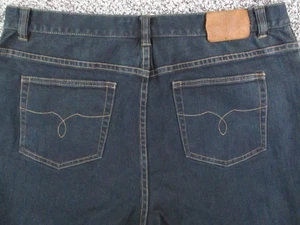 Lauren Jeans Co Jeans Womens 14 Dark Blue Denim Bootcut Stretch Classic 36x32 - Picture 1 of 11