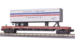 ¡Coche plano MTH PREMIER BANGOR AROOSTOOK (ESTADO DE MAINE) CON REMOLQUE DE 40’ 20-98137! - Imagen 1 de 2