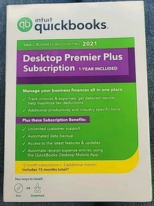 Intuit QuickBooks Desktop Premier Plus Subscription 2021 Accounting Software - Picture 1 of 2