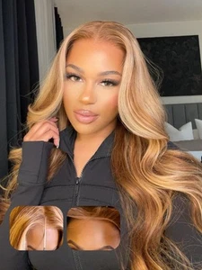 Bye Bye Knots Glueless Wig Body Wave 7x5 Lace Front Wigs Invisible Knots Lace... - Picture 1 of 9