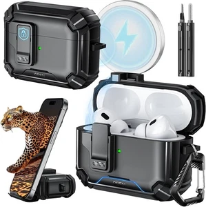 Inesore kompatibel mit AirPods Pro 2./1. Airpods 1./2., A-schwarz - Bild 1 von 6