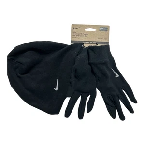 Nike Therma-Fit Polar Sombrero Y Guante Conjunto Negro Para Hombre Correr Talla S/M Nuevo - Imagen 1 de 3
