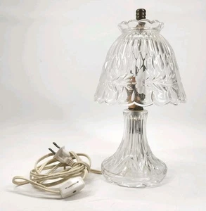 Vintage Excelsior Bleikristall Lampe schwer geschliffen Boudoir Nachtlicht Tischlampe 10,5" - Bild 1 von 11