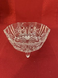 Princess House Kristall Kreuz Muster Fuß Süßigkeiten/Nuss Schale  - Bild 1 von 22