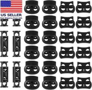 18 Pcs Spring Cord Lock Paracord Accessories, Plastic Cord Locks for Drawstrings - Bild 1 von 7
