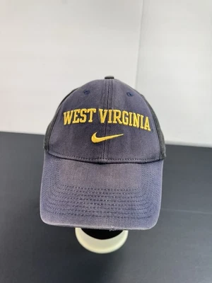 West Virginia Mountaineers Nike Legacy 91 Hat Navy Dri Fit Cap WV Vintage Faded - Image 1 of 4