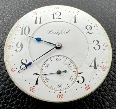 1907 Rockford 16s 17j Iroquois Grade 635 Model 5 Pocket Watch Movement P/R Ticks - Image 1 of 4
