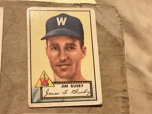 1952 Topps Baseball #309 Jim Busby, Washington Senators - EX - Corner Wear - - Picture 1 of 2