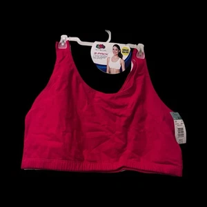 Fruit Of The Loom 9012 Tank Style Sport BH - 3er Pack Rot Schwarz Weiß Größe 44 - Bild 1 von 6