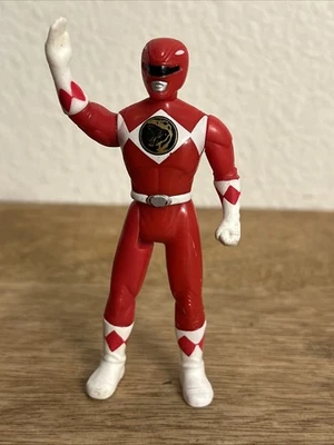 Boneco de ação Red Power Ranger 4” PVC 2019 brinquedo de plástico McDonalds - Imagem 1 de 4