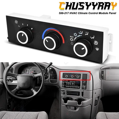 Panel de control climático calefacción aire acondicionado 599-217 FIT GMC Chevrolet Express 2500 3500 Foto 1 de 4