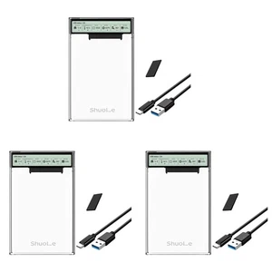 3x 2,5 Zoll HDD Gehäuse auf USB3.2 Festplattengehäuse für SSD Disk8374 - Bild 1 von 7