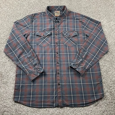 511 Tactical Shirt Men Extra Large Blue Red Plaid Gunner Snap Long Sleeve Range - Image 1 of 4