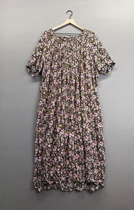 Maxi Vestido Anna Maxwell Mujer Multicolor Floral Manga Corta Cuello Redondo Talla 28 - Imagen 1 de 13