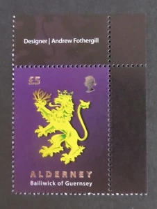 Alderney 2008 SGA348 Lion Rampant from flag £5 MNH UM unmounted mint - Picture 1 of 1