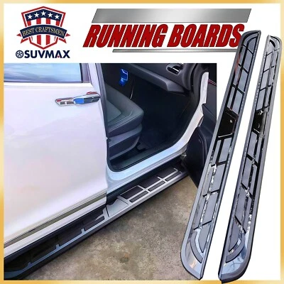 Se adapta a Audi Q7 2016-2024 peldaños laterales barras Nerf estriberas barras de peldaños 2 un. Foto 1 de 4