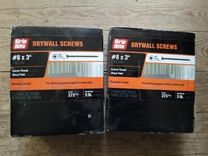 GRIP RITE #8 x 3-in Coarse Thread Drywall Screws 2-PACKS 373 count per Box - Picture 1 of 8