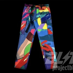 FW21 Sacai Kaws Pants Multicolor Size 3 L Large - Picture 1 of 4