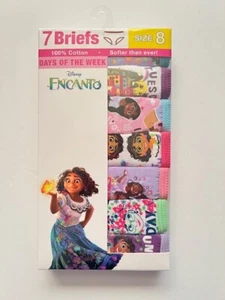 Disney Encanto Girls' 7 Pack Character Briefs Size 8, Days of the Week - Picture 1 of 5