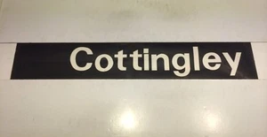 Leeds Bus Blind 1 Vintage Linen 1977- Cottingley - Picture 1 of 1