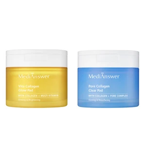 [MediAnswer] Vita Collagen Glow Pad 140ml / Pore Collagen Clear Pad 120ml - Picture 1 of 19