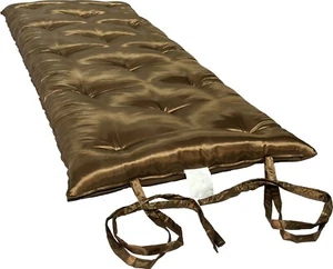 Materasso arrotolabile pavimento giapponese, cotone Shikifuton 3x30x80 marrone raso - Foto 1 di 2