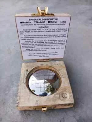 Spherical Crown Densiometer, Forestry Suppliers Wood TEAK Natural densiometer - Image 1 of 4