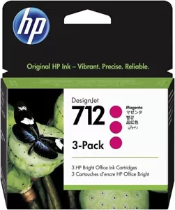 HP 712 3er-Pack Magenta 29 ml Original Druckerpatrone (3ED78A) - MHD 02/2025 - Bild 1 von 1