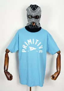 Primitive Skate Skateboards Tee t-shirt Big Arch Pennant Carolina blue IN M - Picture 1 of 1