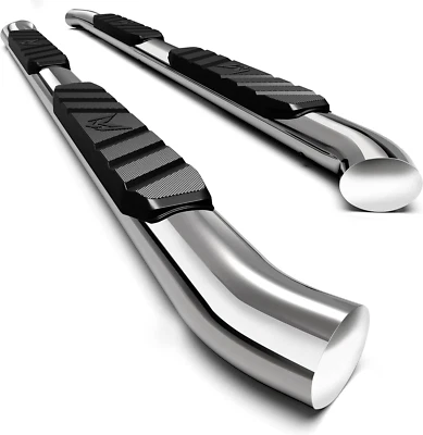 Juego de rieles de almohadilla laterales plateados para camioneta Chevy Silverado 3500 HD 2007-2019 barras Nerf Foto 1 de 4