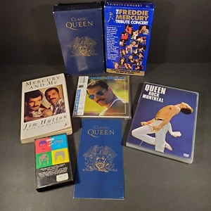 Queen Freddy Mercury 1985 Japan CD, 2-VHS, DVD, Cassette, PB Book Lot RARE READ! - Picture 1 of 21