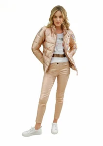 Steppjacke Damen Jacke Größe 42 kürze Jacke Designer Model Perlmutt Optik - Bild 1 von 4