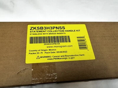 GE Monogram Refrigerator Statement Collection 3 Handle Kit ZKSB3H3PNSS Stainless - Image 1 of 4