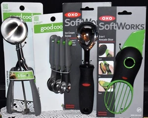 NEW (4) OXO Good Cook Kitchen Utensils Avocado Slicer Spoons Cookie Scoop NOS - Picture 1 of 12