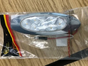 CLOSEOUT Thin Surface Mount Y2K LED Light w/Chrome Bezel-White LED/Clear Lens - Picture 1 of 2
