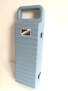 Vintage Take-A-Long Blue Portable Hard Case Cassette Holder w/ Handle - Picture 1 of 8