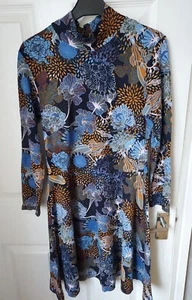 H&M Dress Size S Ladies Long Sleeved Multicoloured Dress Womens Floral Tunic - Picture 1 of 9