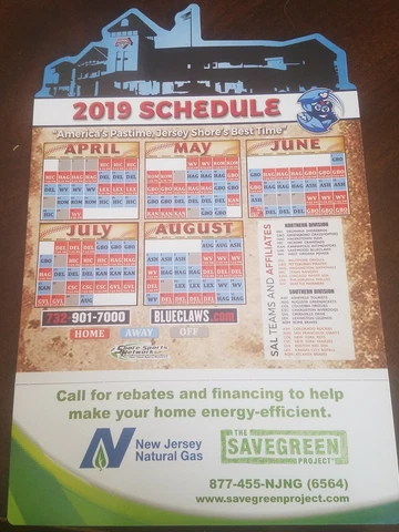 lakewood blueclaws magnetic schedule 2019 sga promo promotion Cover