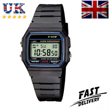 F91w Class Digital Watch with Resin Strap in Black Sports Watch