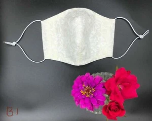 NUOVA maschera copri viso in tessuto adulto fatta a mano naso filo filtro tasca 100% cotone - Foto 1 di 3