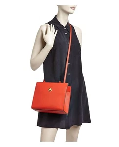 Neu mit Etikett Tory Burch Kira rot Leder Umhängetasche Beuteltasche Tasche Handtasche 45157 498 $ neu - Bild 1 von 8