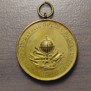 ESPAÑA VALENCIA MEDALLA COLEGIO JESUITA SAN JOSE HONORIS CAUSA BRONCE DORADO - Bild 1 von 2