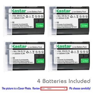 Kastar Replacement Battery for Nikon EN-EL15 MH-25 & Nikon D610 DSLR Camera - Picture 1 of 7