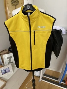 Fluid Mens Cycle Mountain Bike Sleeveless Jacket L Breathable Reflective Pockets - Picture 1 of 10