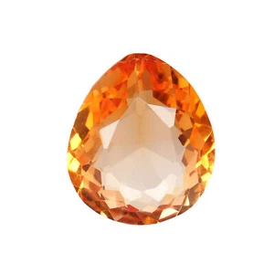 Brazil Orange Color Morganite Pear Shape 11 Carat Imitation Created Gemstone - Picture 1 of 7