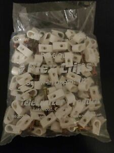 Telecrafter Products 700 Count RG-6 Quad Flex Clips Q4WH 1/2 Inch Screw In Depth