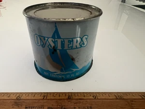 VINTAGE JONES BROS CHINCOTEAGUE, VA 12 OZ OYSTER CAN - Picture 1 of 6