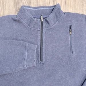 SCOTTeVEST Men's Blue Quarter Zip Pullover Sweatshirt XXL - Picture 1 of 7