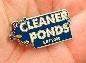 Cleaner Ponds 25th Year Koi Show Pin Badge Blue - Picture 1 of 1