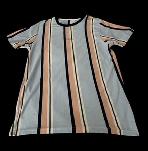 D&F Ricky Singh Striped No Hard Feelings Short Sleeves T Shirt Sz L - Picture 1 of 9